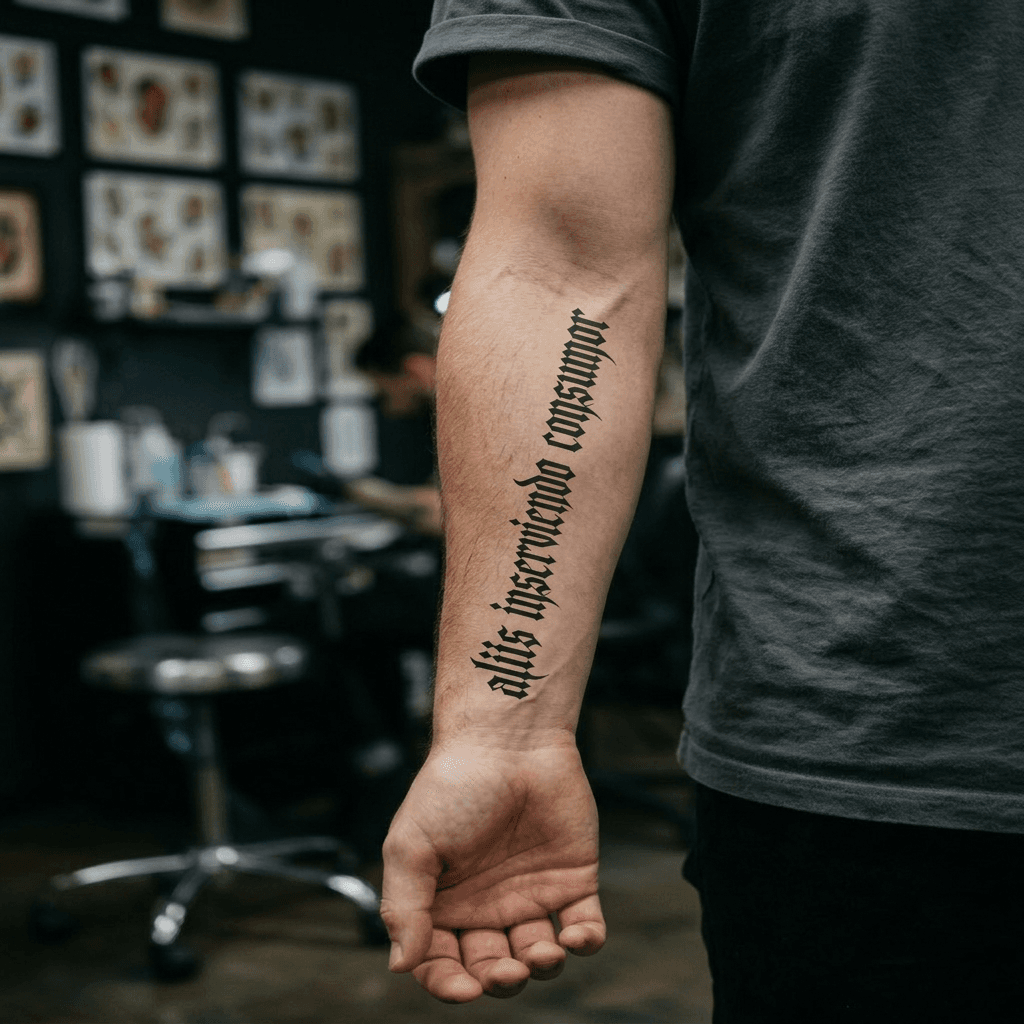 Тату эскиз: Tryon: forearm
