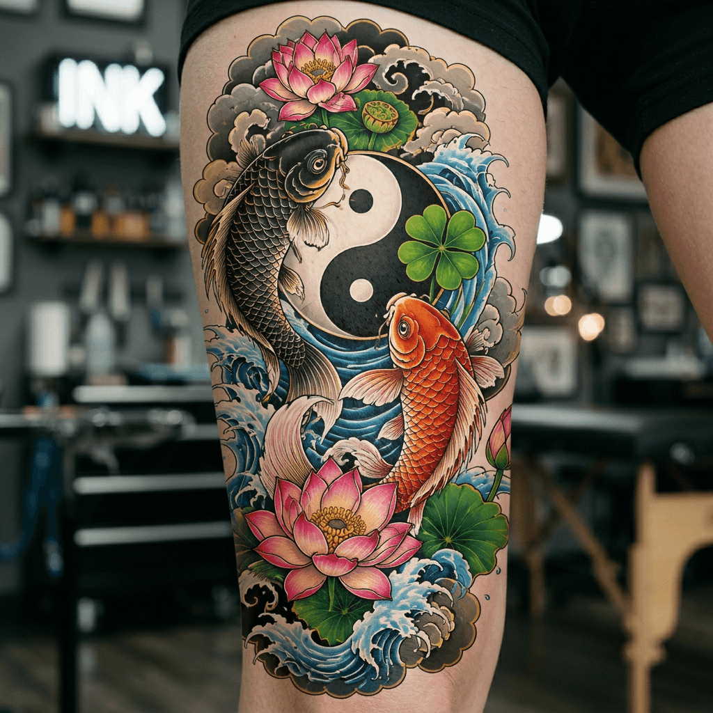 Тату эскиз: Tryon: thigh