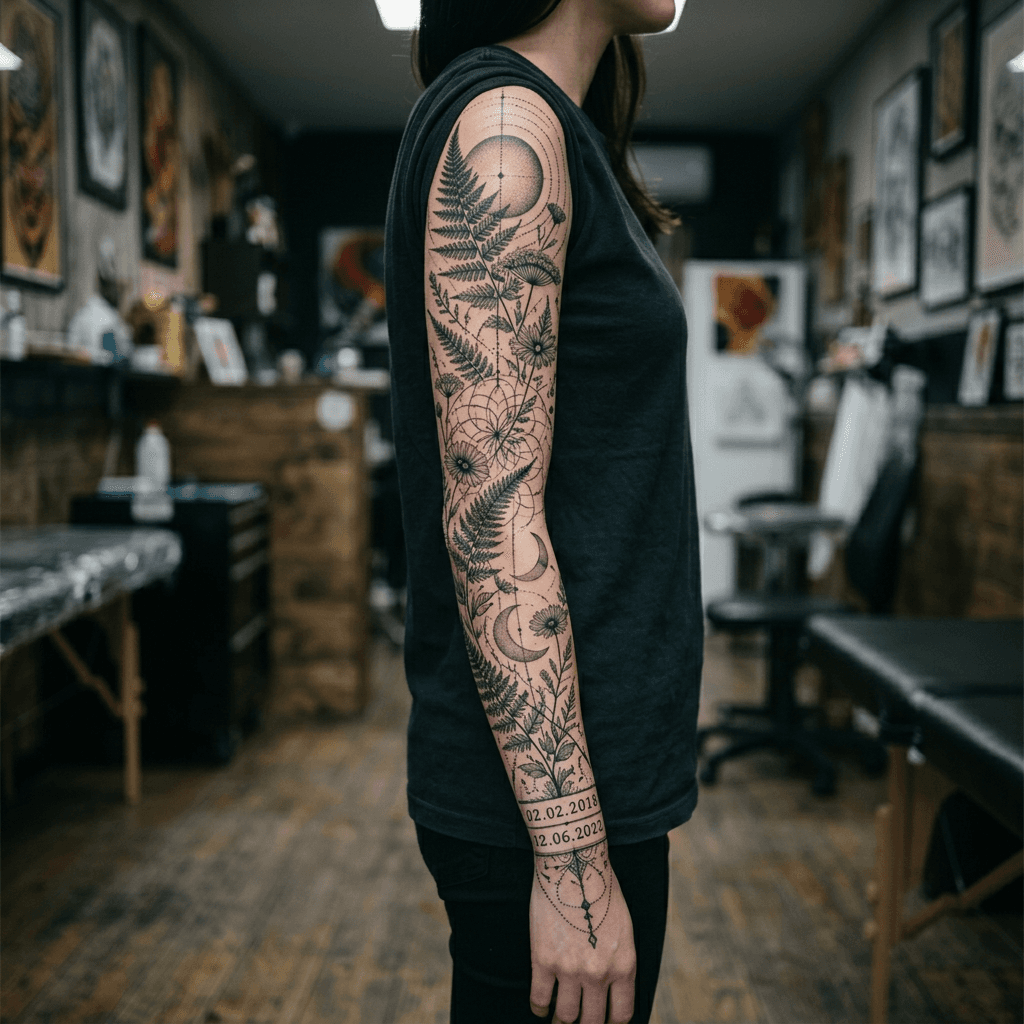 Тату эскиз: Tryon: sleeve