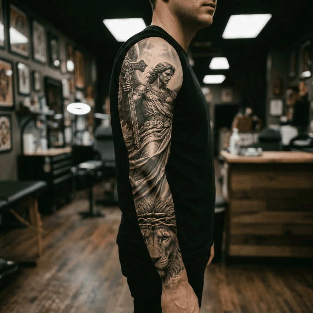 Тату эскиз: Tryon: sleeve