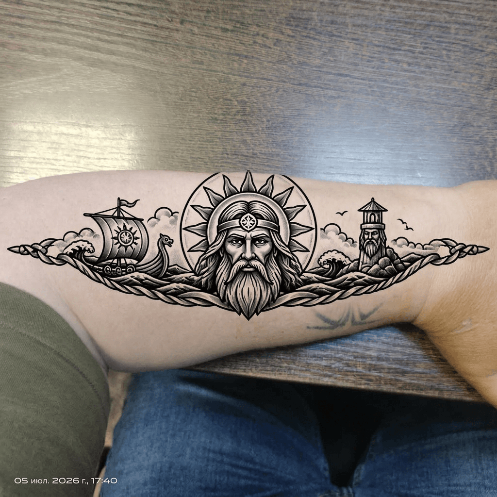 Тату эскиз: Tryon: forearm