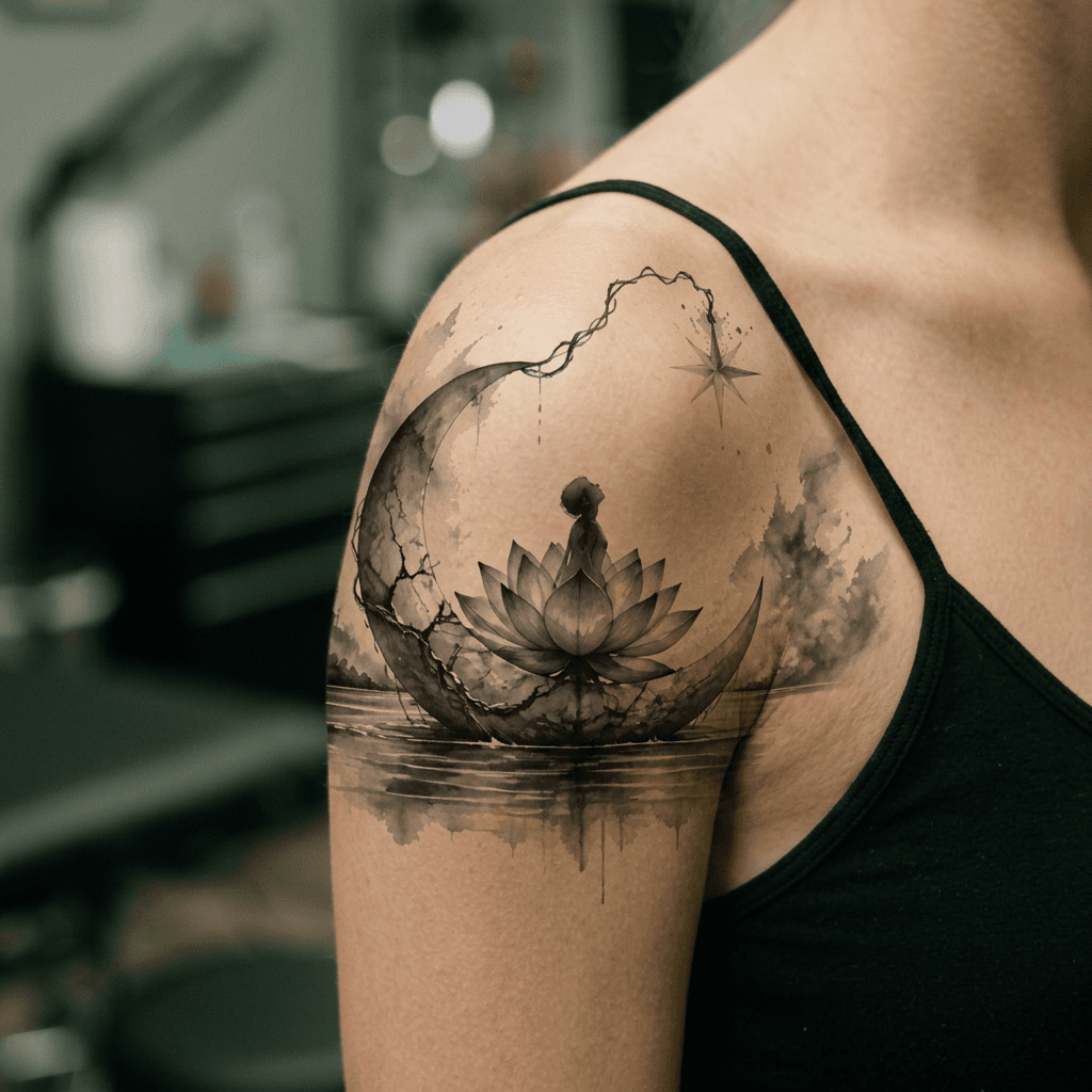 Тату эскиз: Tryon: shoulder