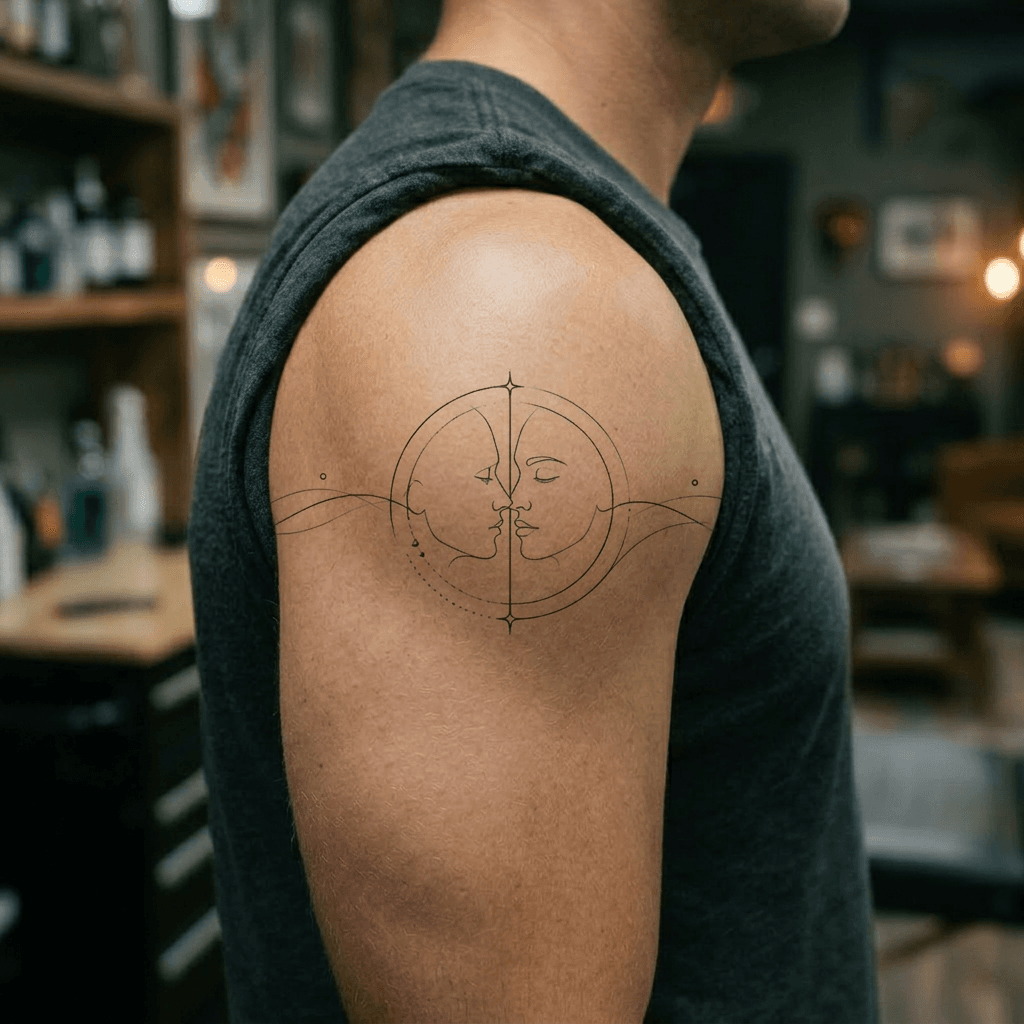 Тату эскиз: Tryon: shoulder