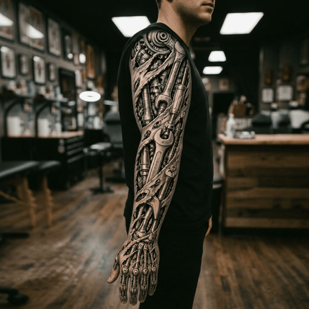 Тату эскиз: Tryon: sleeve