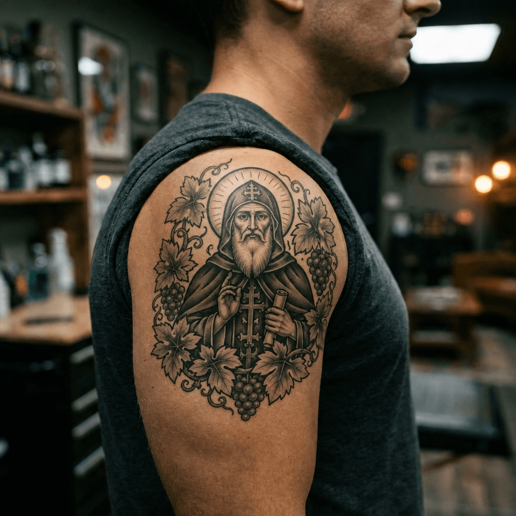 Тату эскиз: Tryon: shoulder
