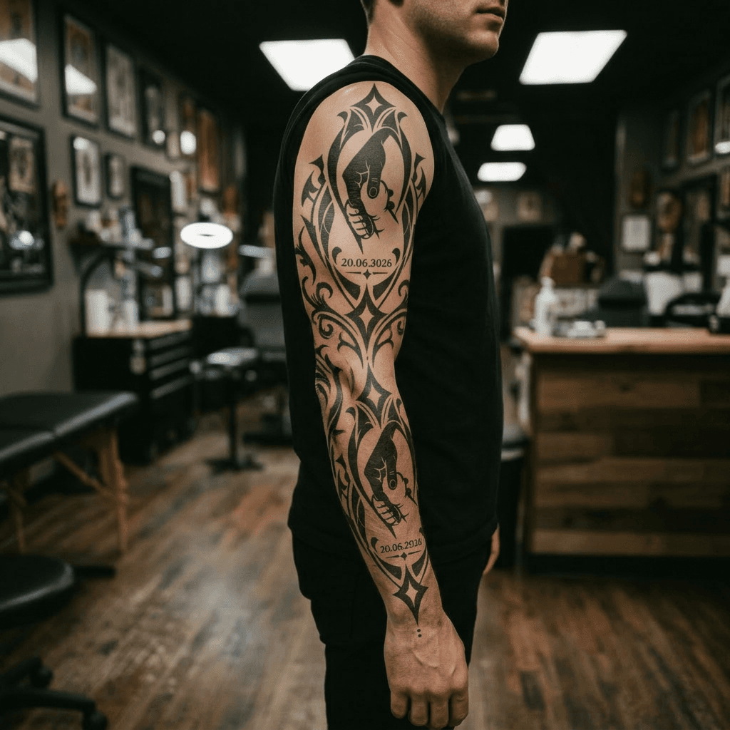 Тату эскиз: Tryon: sleeve