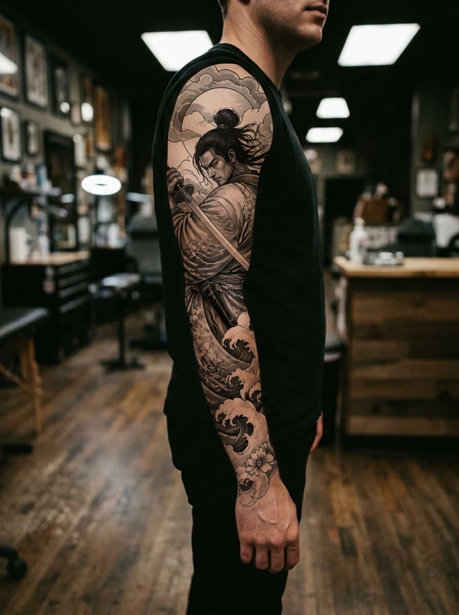 Тату эскиз: Tryon: sleeve