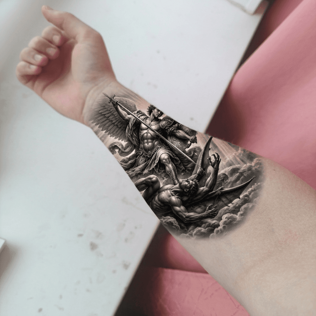 Тату эскиз: Tryon: forearm