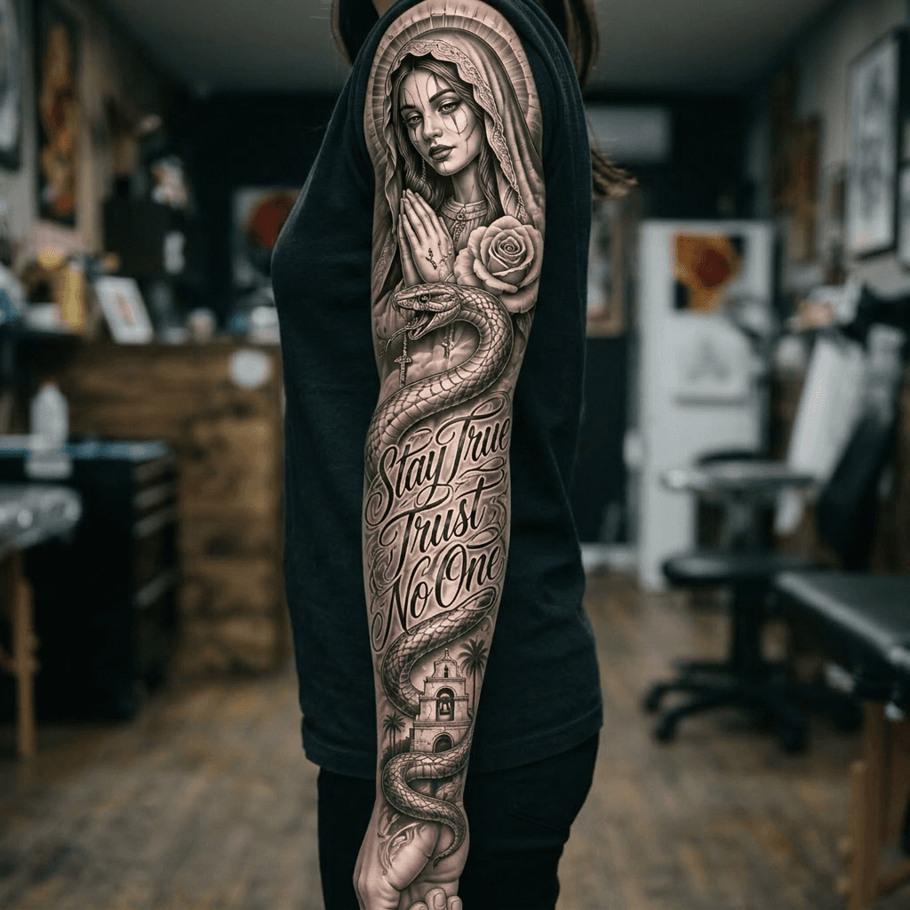 Тату эскиз: Tryon: sleeve