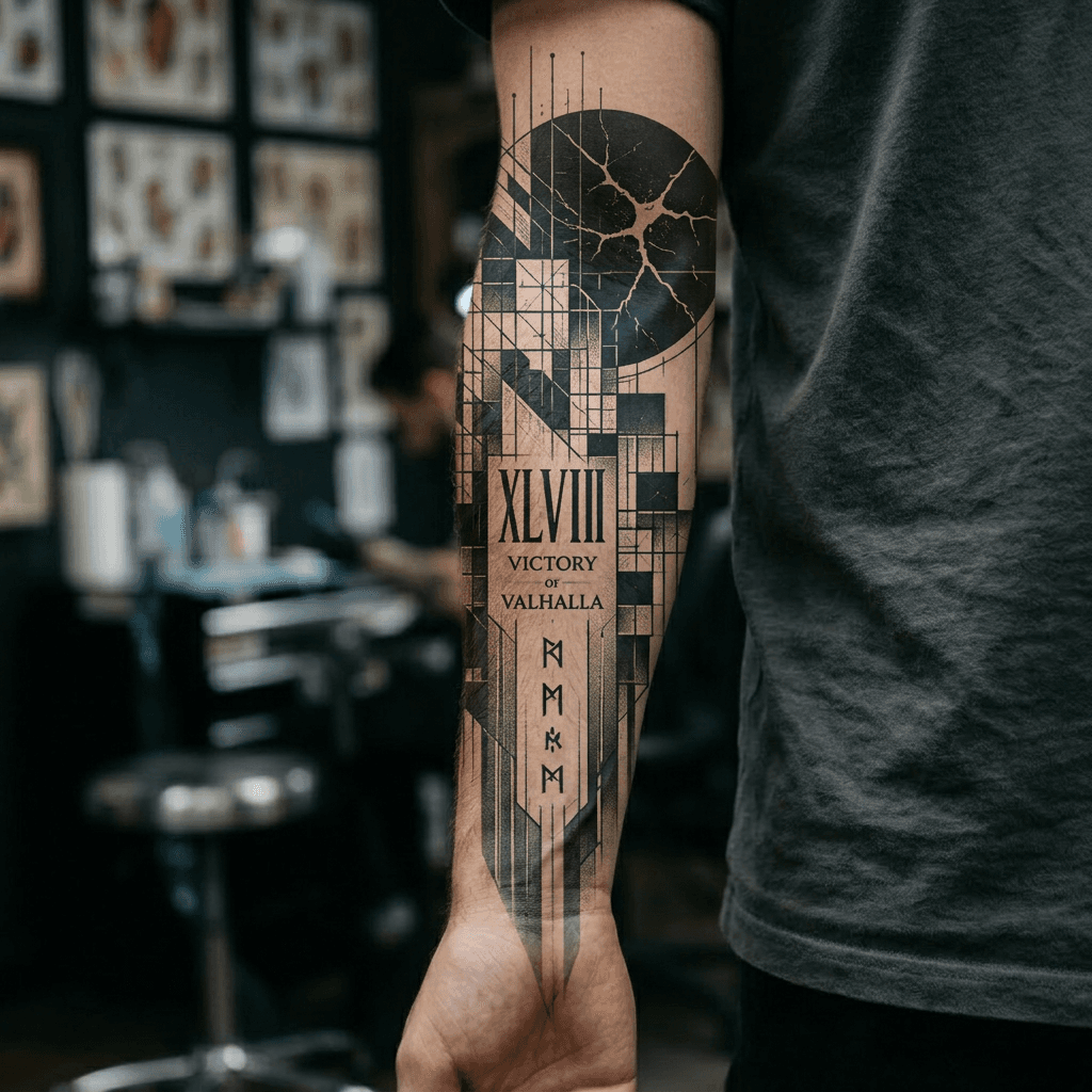 Тату эскиз: Tryon: forearm