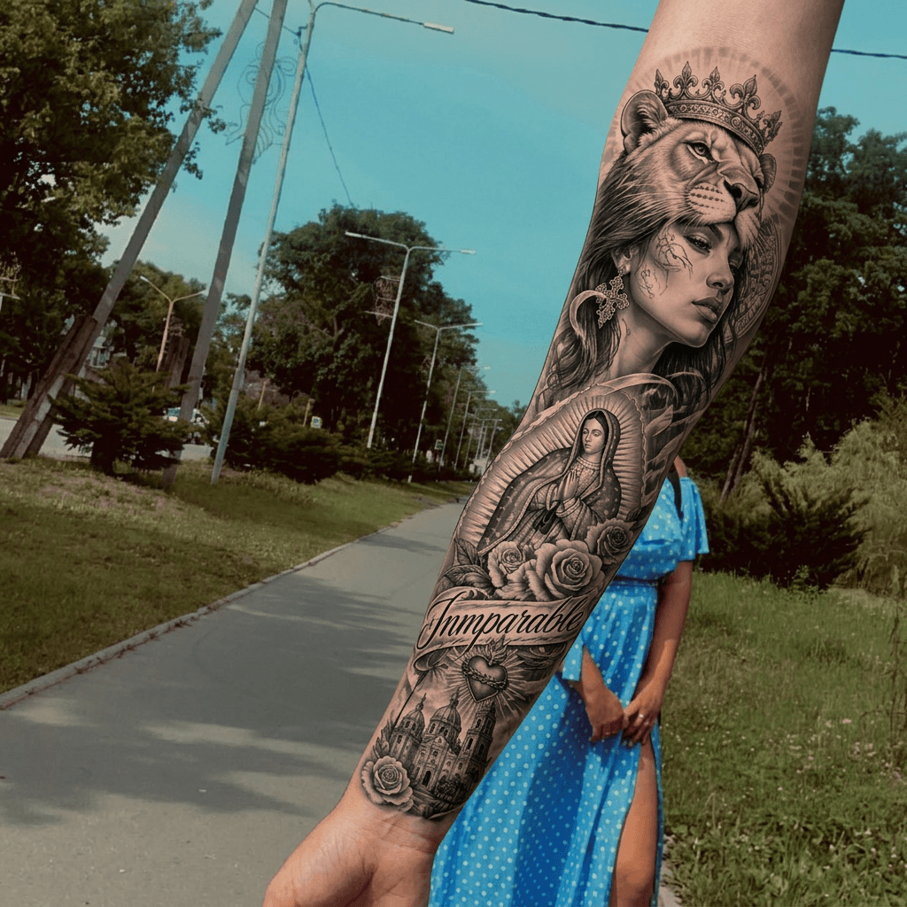 Тату эскиз: Tryon: forearm