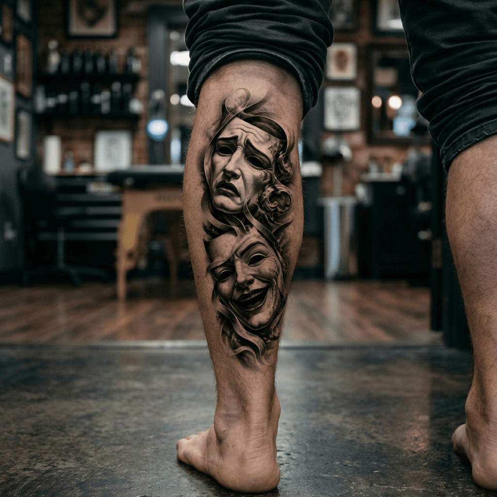Тату эскиз: Tryon: shin