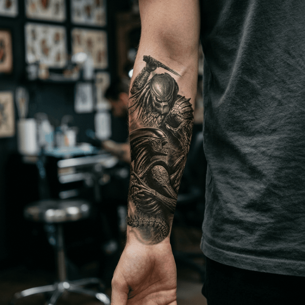 Тату эскиз: Tryon: forearm