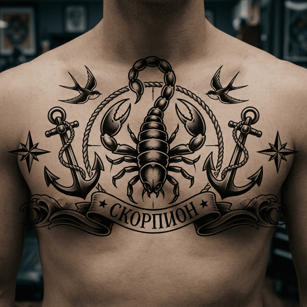 Тату эскиз: Tryon: chest
