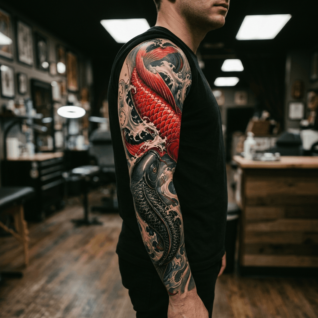 Тату эскиз: Tryon: sleeve