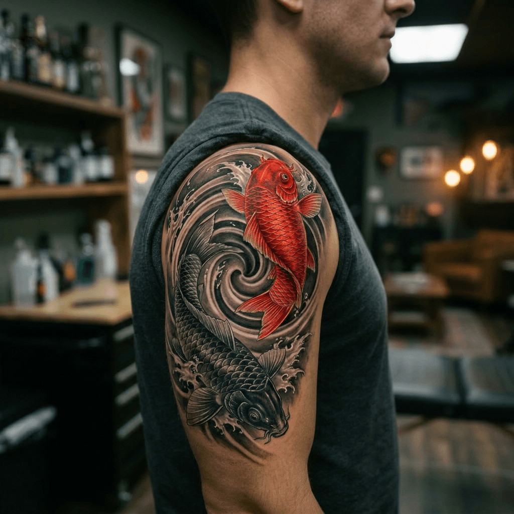 Тату эскиз: Tryon: shoulder