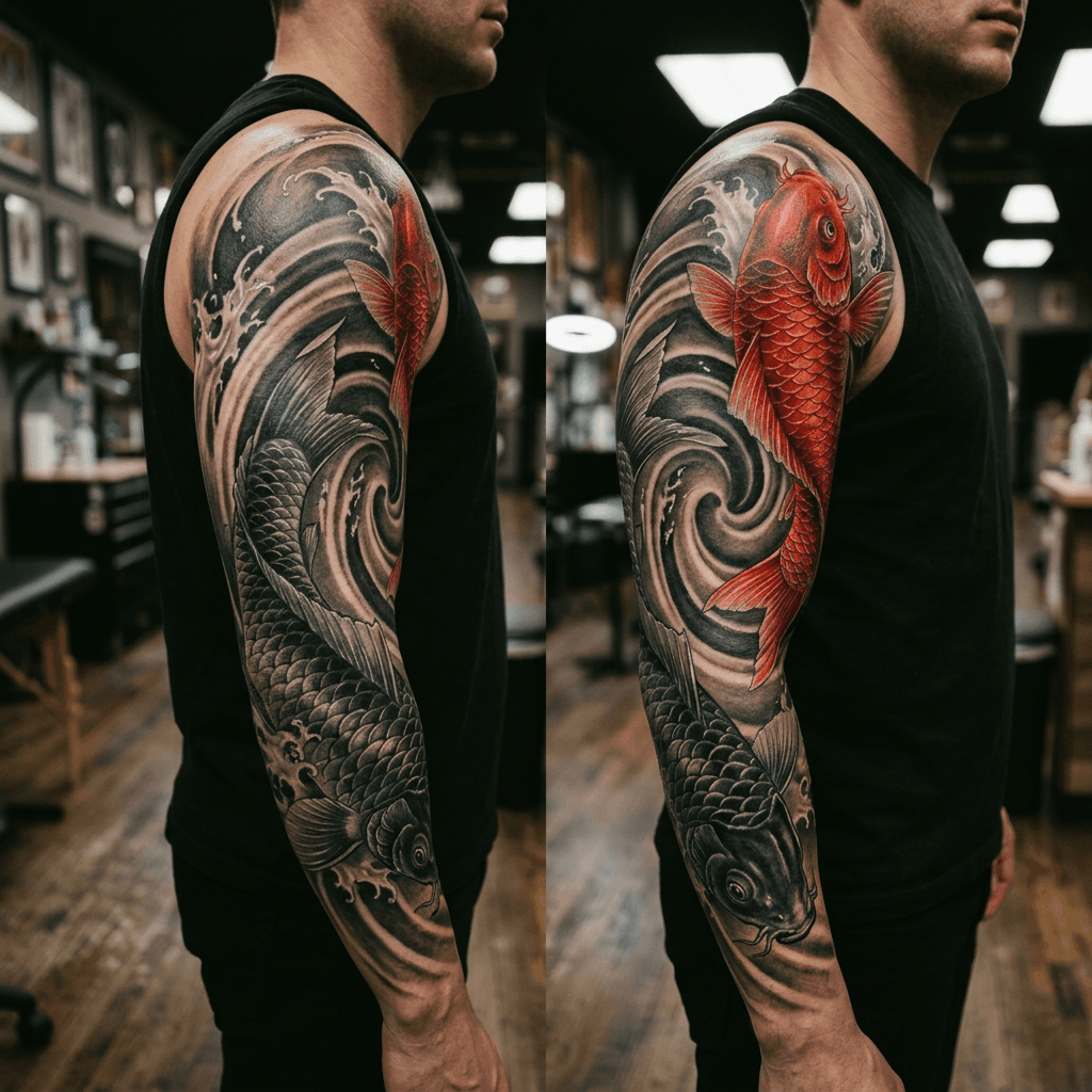 Тату эскиз: Tryon: sleeve