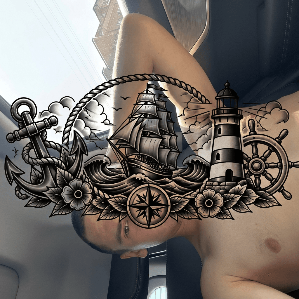 Тату эскиз: Tryon: forearm