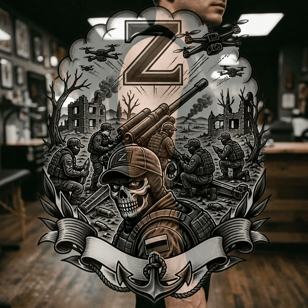 Тату эскиз: Tryon: sleeve