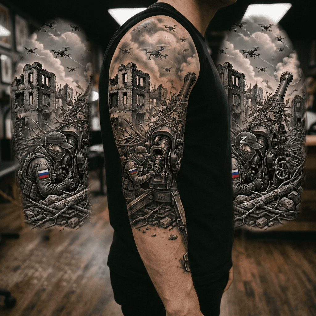 Тату эскиз: Tryon: sleeve