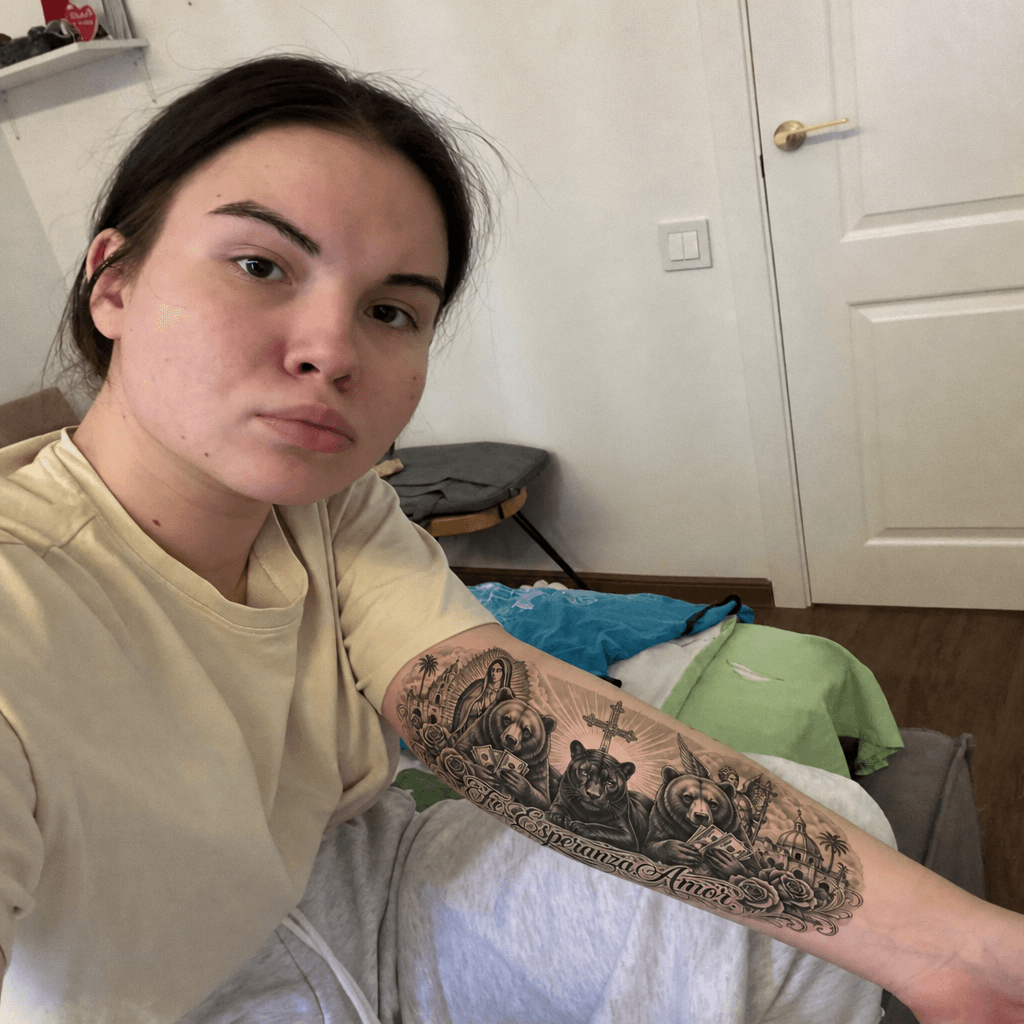 Тату эскиз: Tryon: forearm