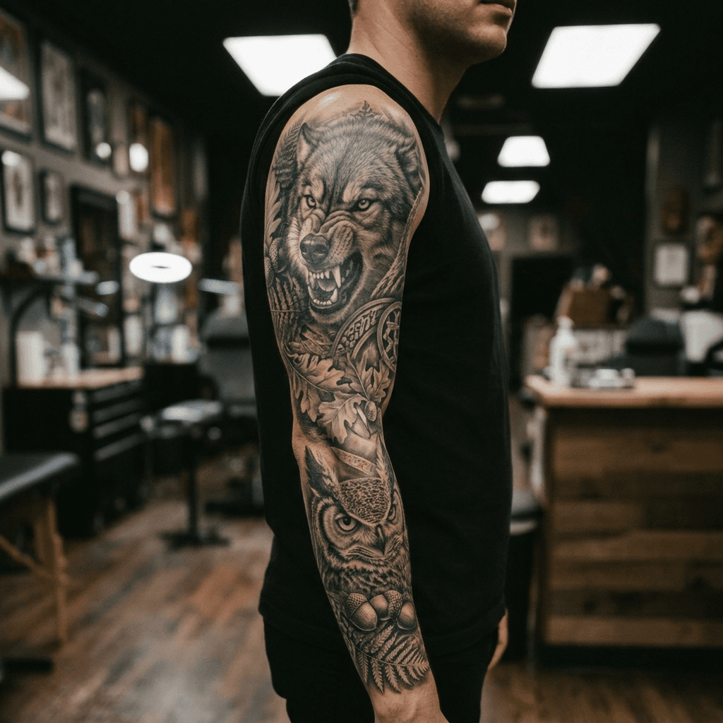 Тату эскиз: Tryon: sleeve