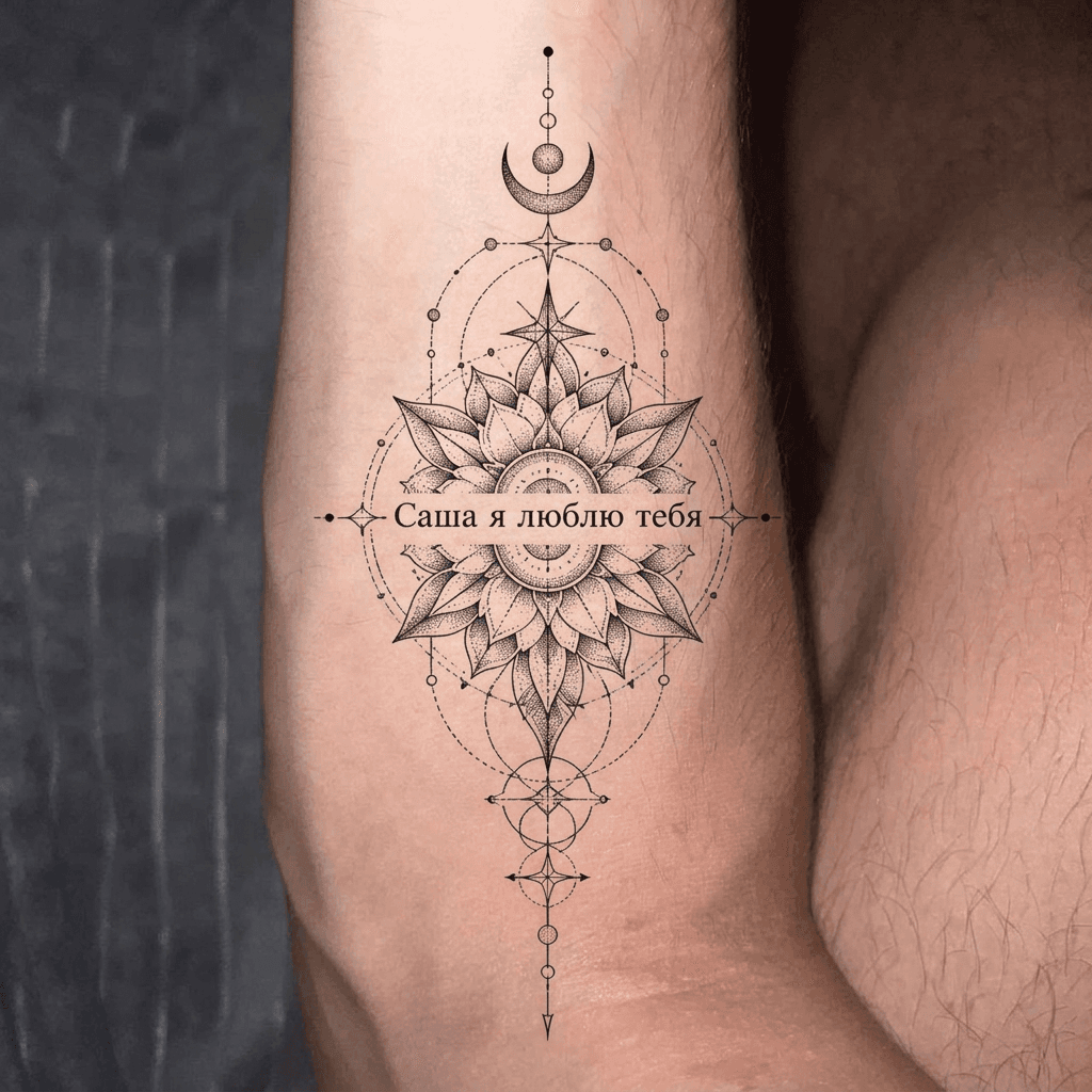 Тату эскиз: Tryon: forearm