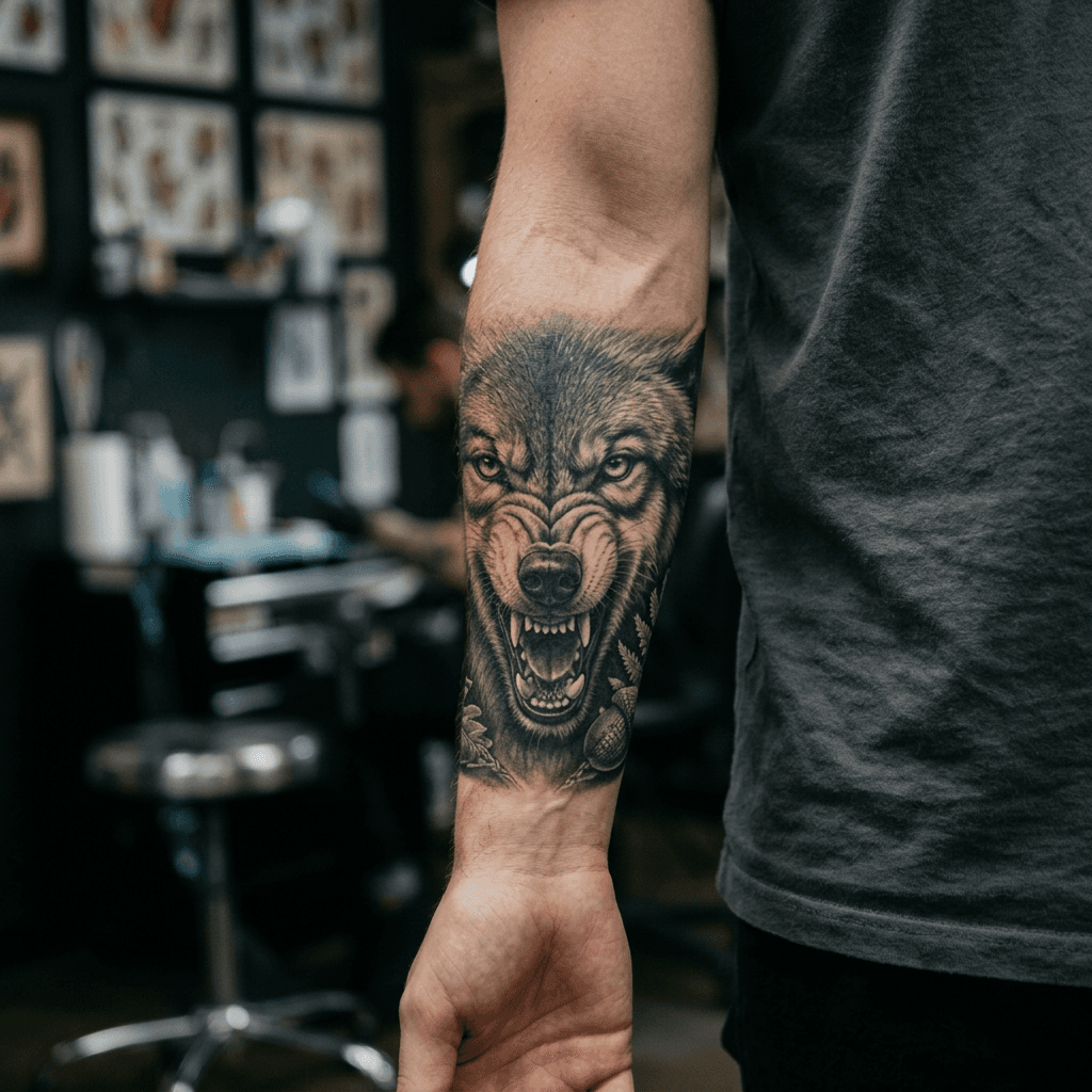 Тату эскиз: Tryon: forearm