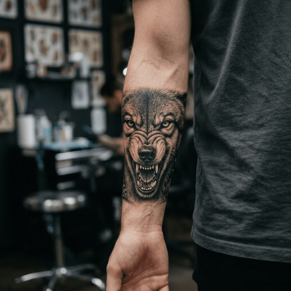 Тату эскиз: Tryon: forearm