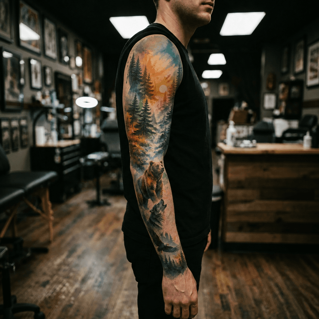 Тату эскиз: Tryon: sleeve