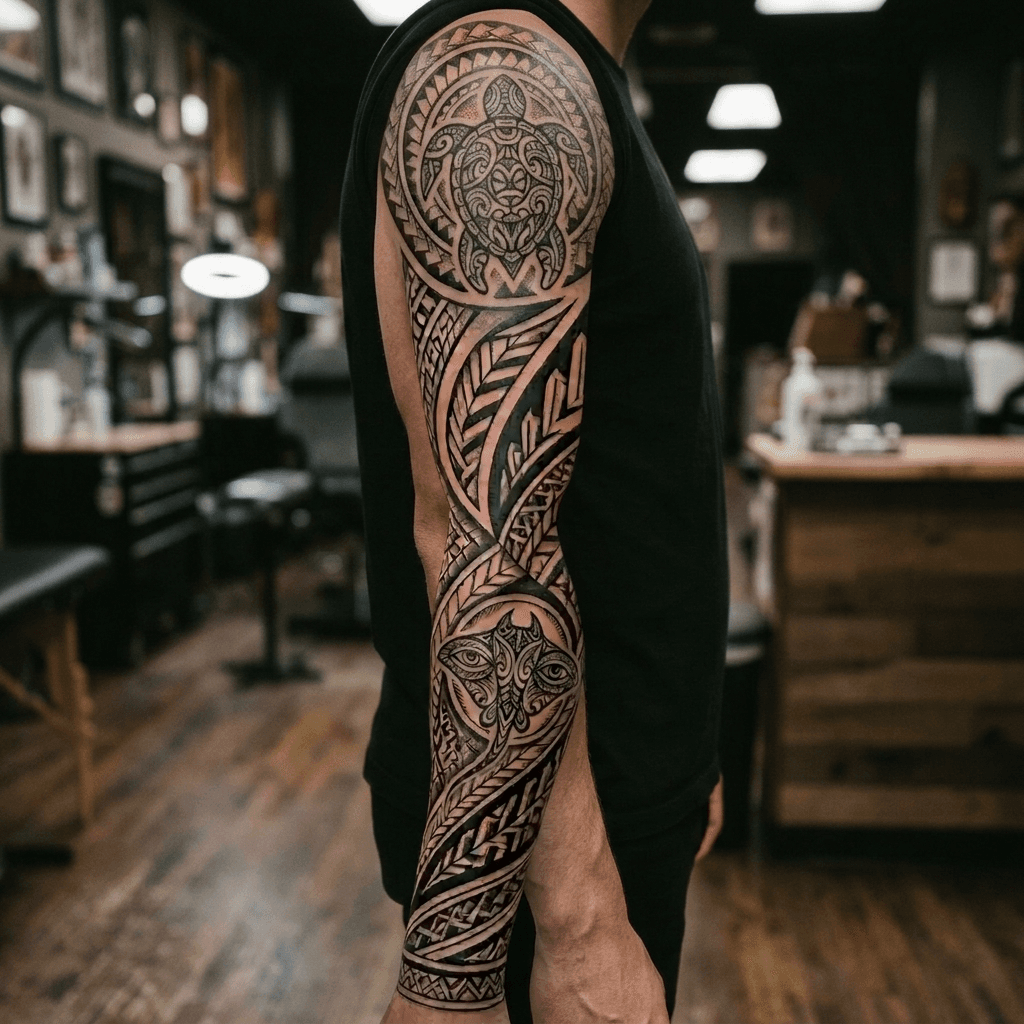 Тату эскиз: Tryon: sleeve