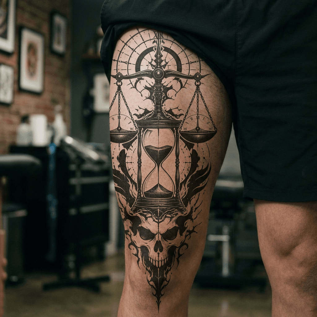 Тату эскиз: Tryon: thigh