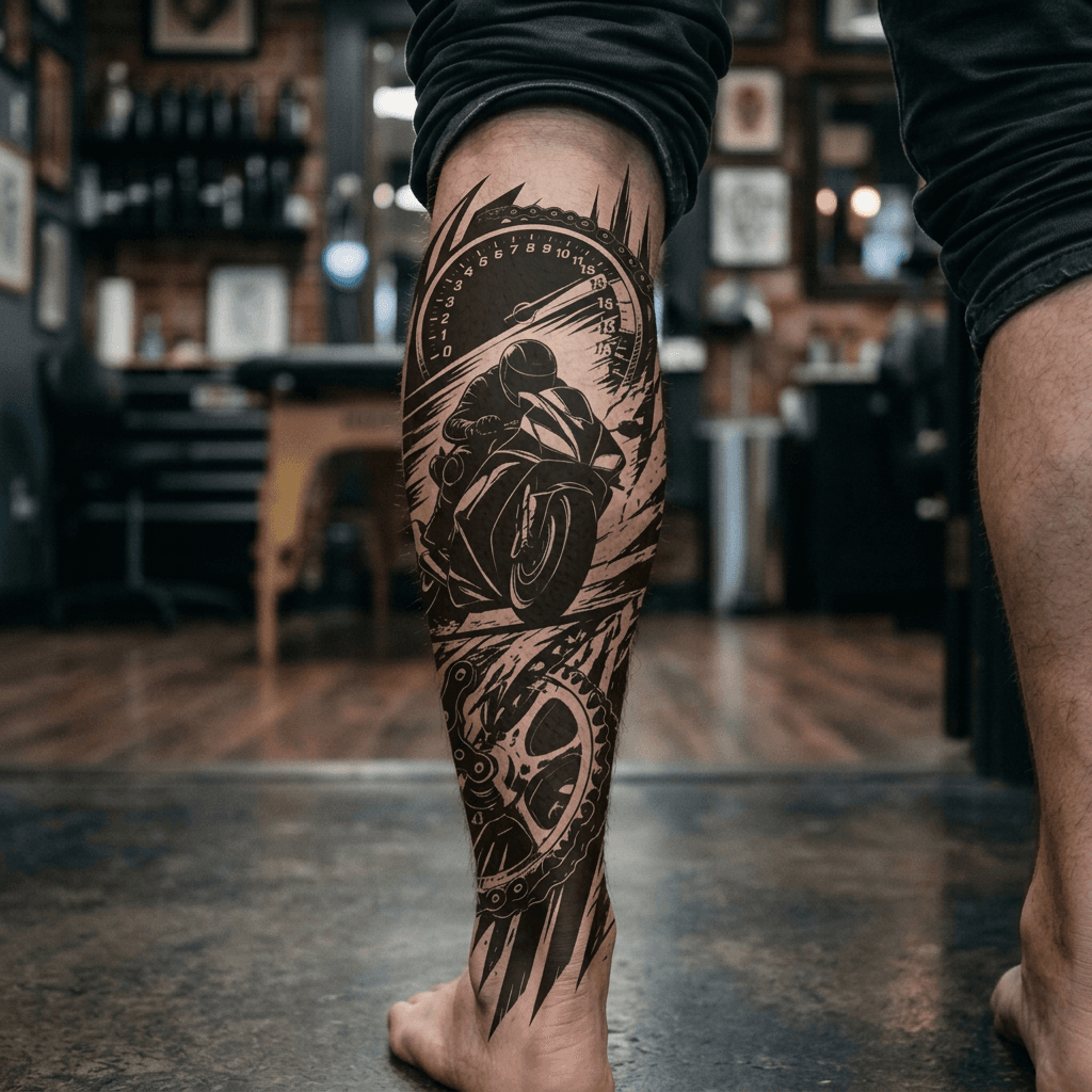 Тату эскиз: Tryon: shin
