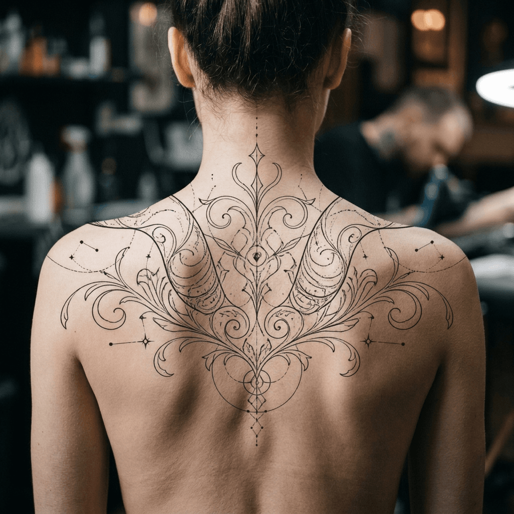 Тату эскиз: Tryon: back