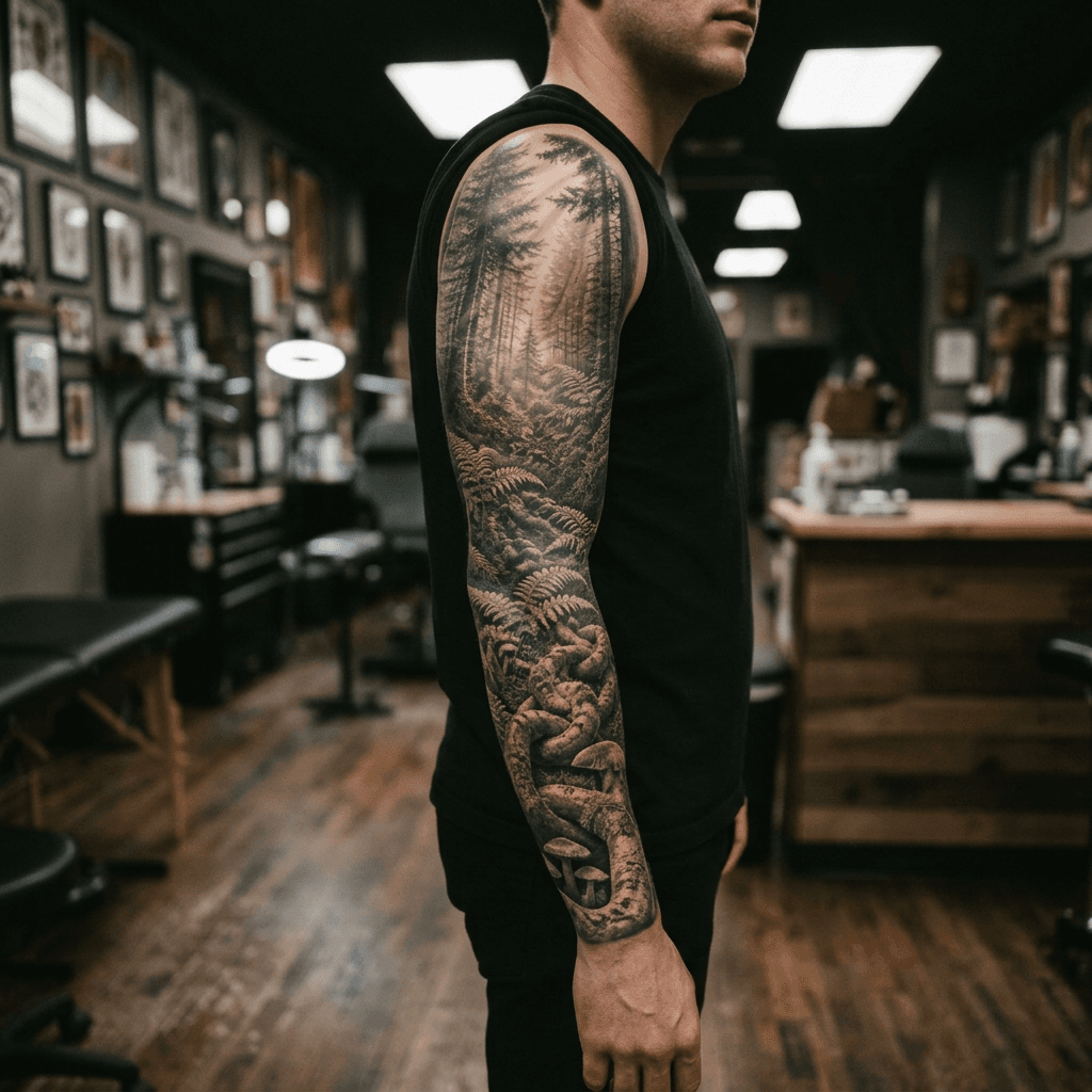 Тату эскиз: Tryon: sleeve