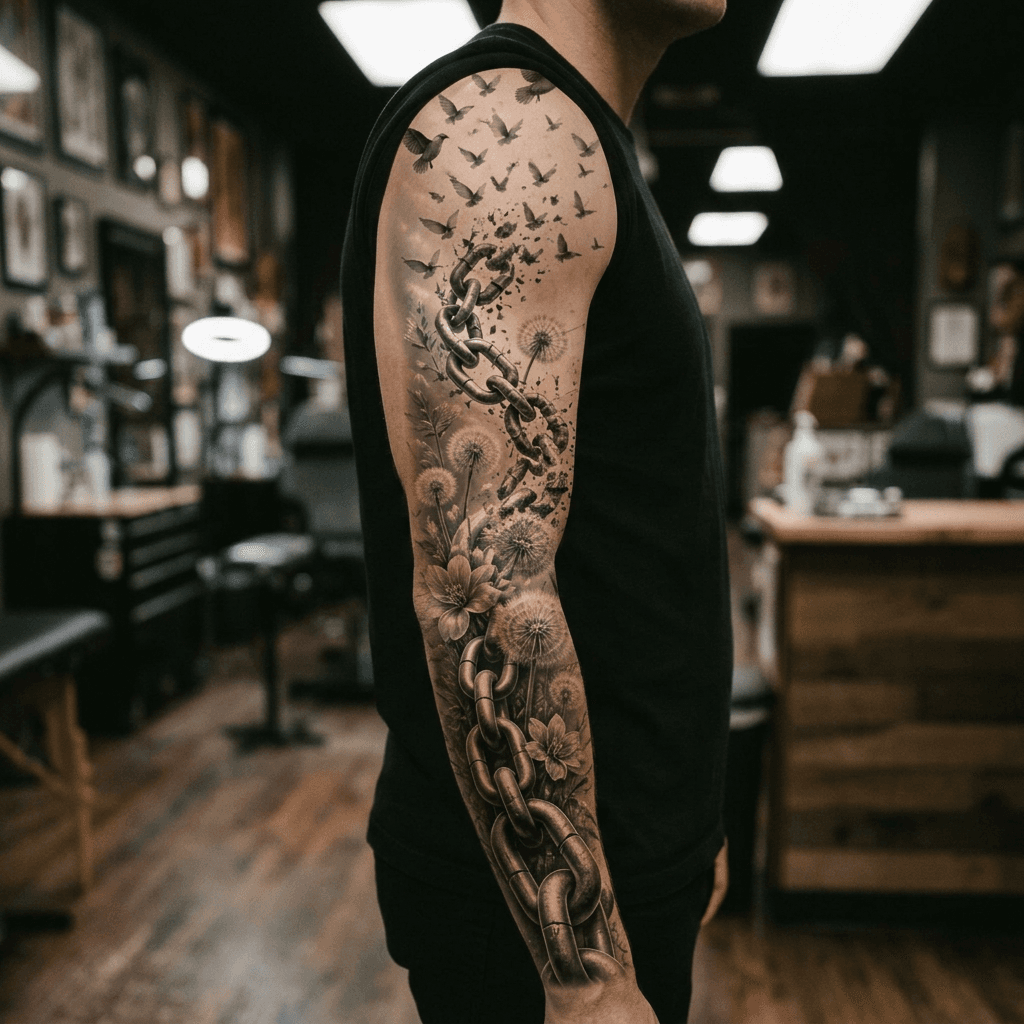 Тату эскиз: Tryon: sleeve
