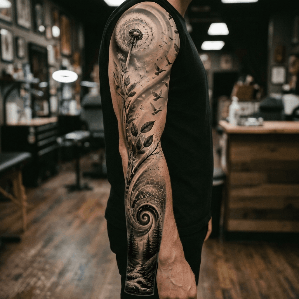 Тату эскиз: Tryon: sleeve