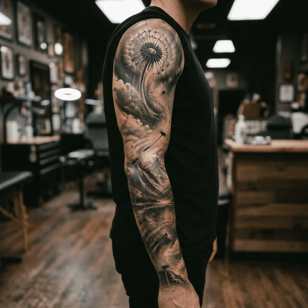 Тату эскиз: Tryon: sleeve