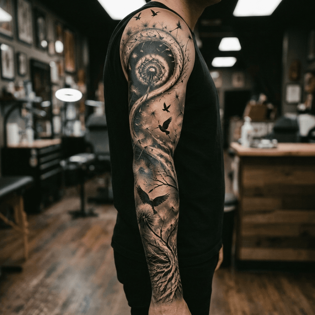 Тату эскиз: Tryon: sleeve