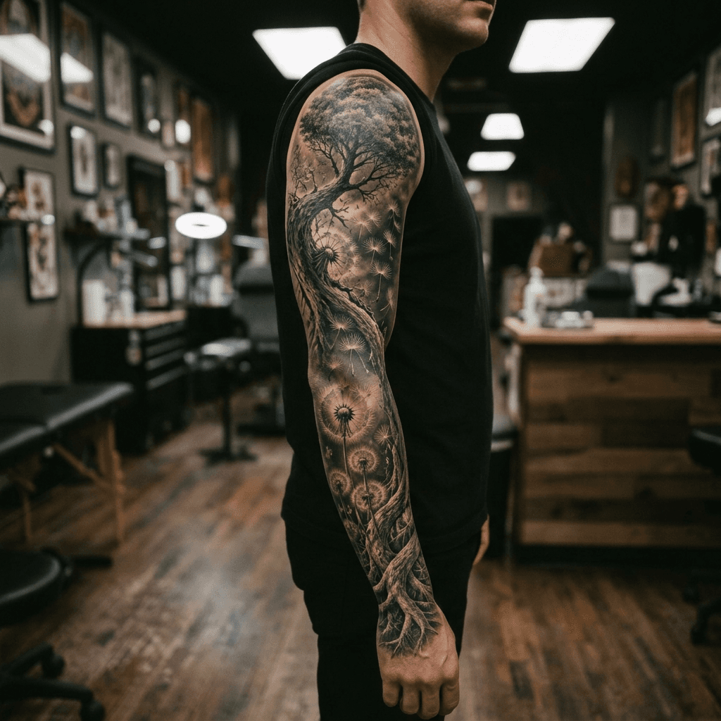 Тату эскиз: Tryon: sleeve