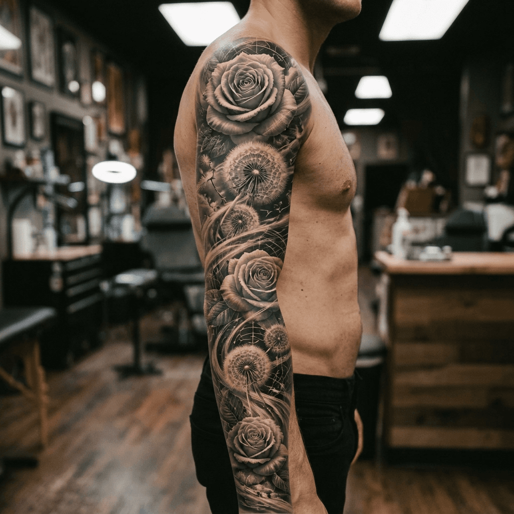 Тату эскиз: Tryon: sleeve
