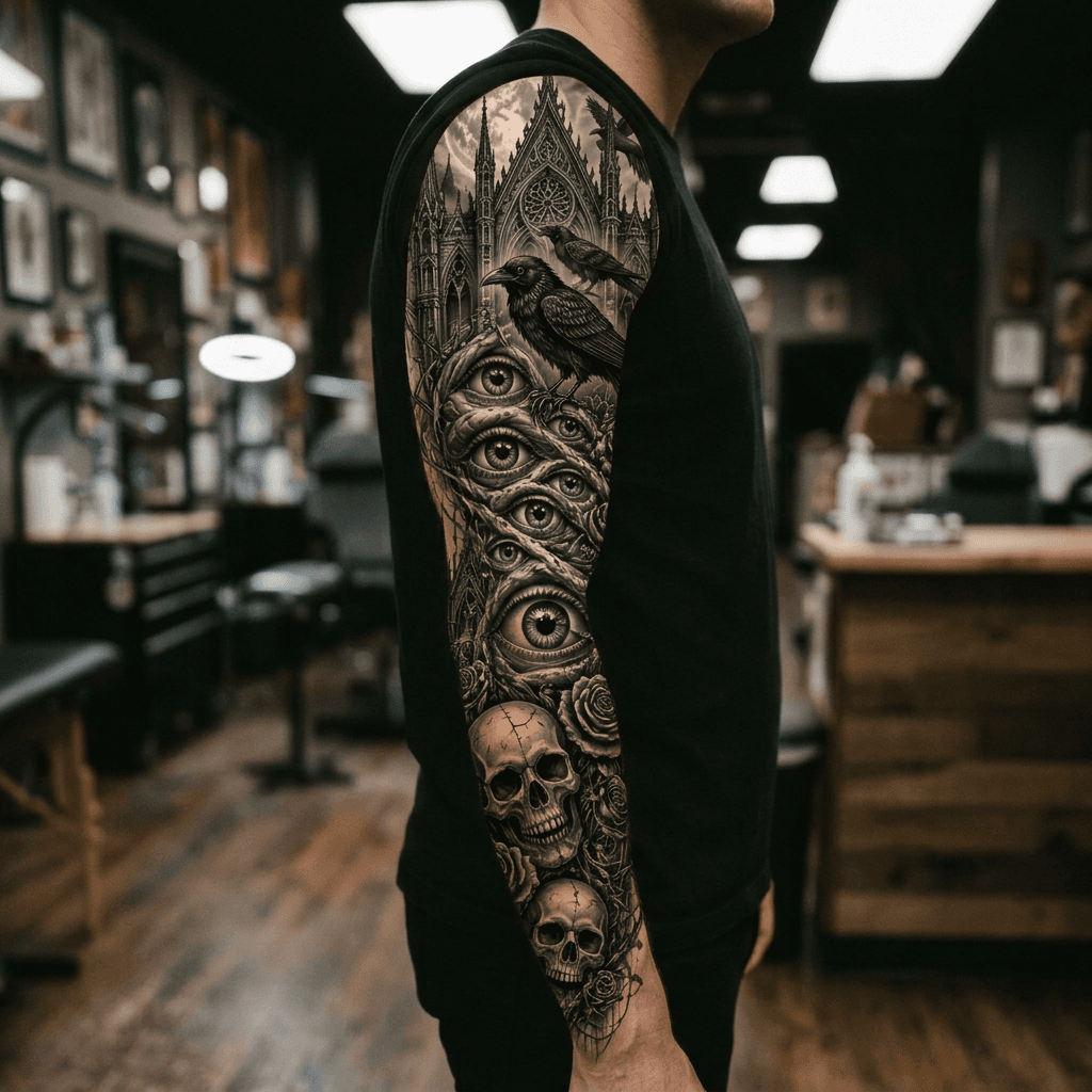 Тату эскиз: Tryon: sleeve