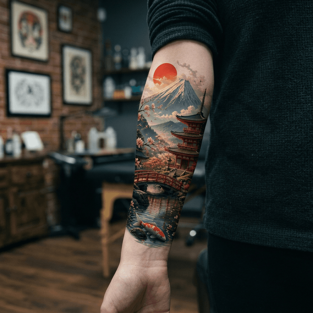 Тату эскиз: Tryon: forearm