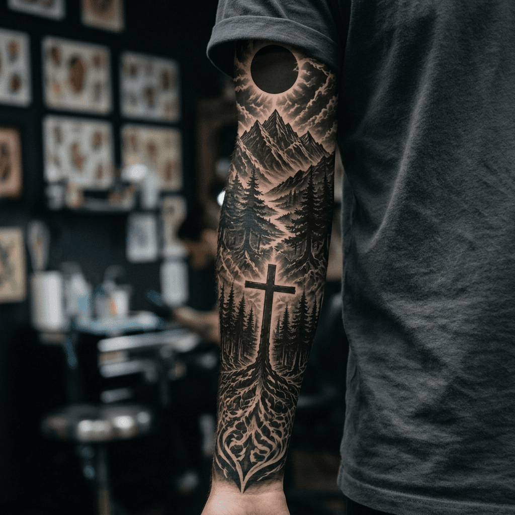 Тату эскиз: Tryon: forearm