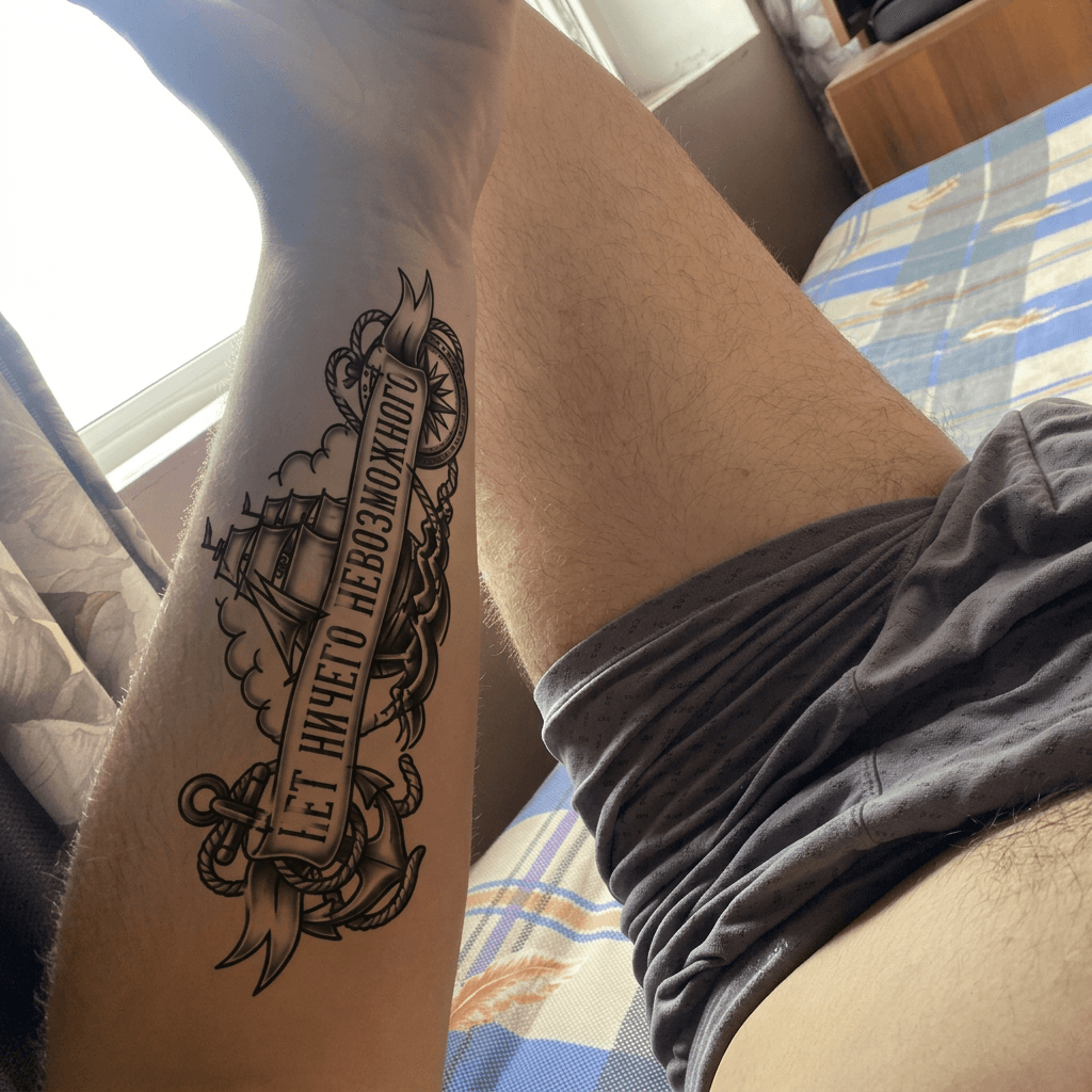 Тату эскиз: Tryon: forearm