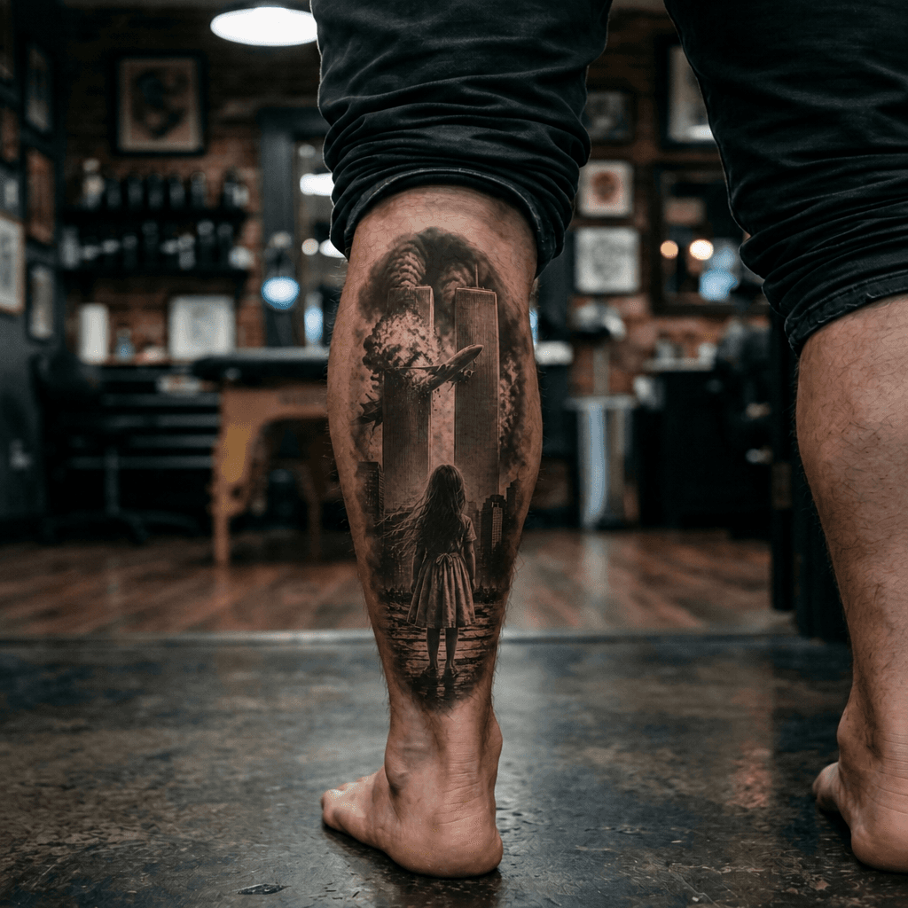 Тату эскиз: Tryon: shin