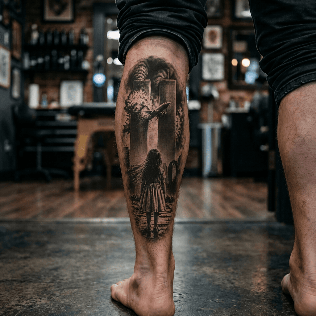 Тату эскиз: Tryon: shin