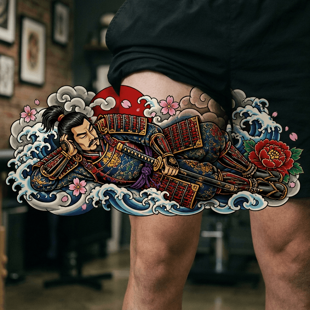 Тату эскиз: Tryon: thigh