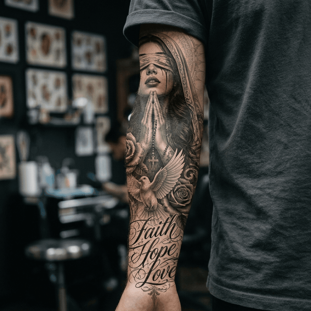 Тату эскиз: Tryon: forearm