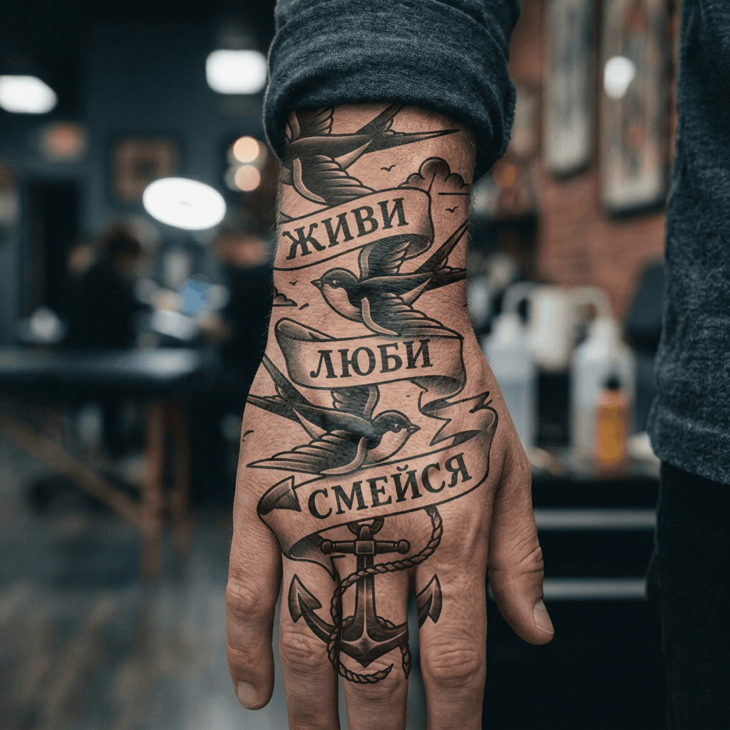 Тату эскиз: Tryon: wrist